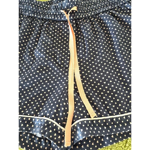 Tori Burch Navy Heart Sleep Shorts Pajama Bottoms Size XS Navy Pink - Picture 6 of 9